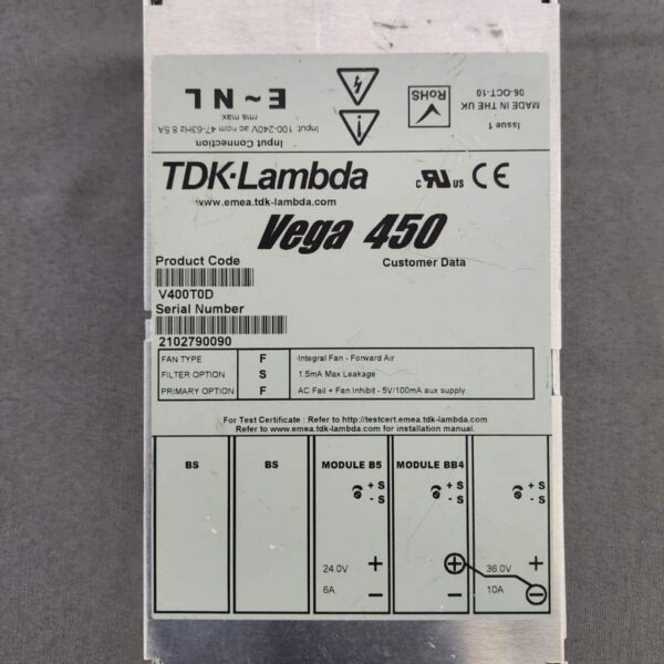 935-1 LAMBDA VEGA 450 SERIES DC POWER SUPPLY