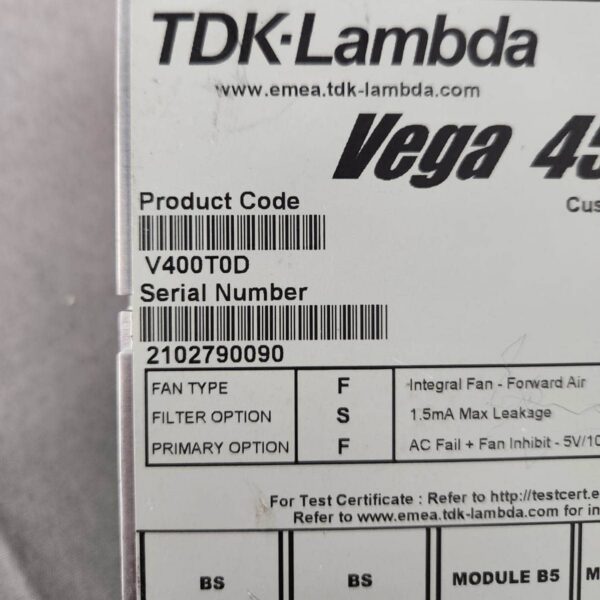 935-2 LAMBDA VEGA 450 SERIES DC POWER SUPPLY